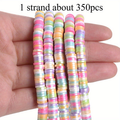 1 Strand 6mm AB Shiny Heishi Clay Beads
