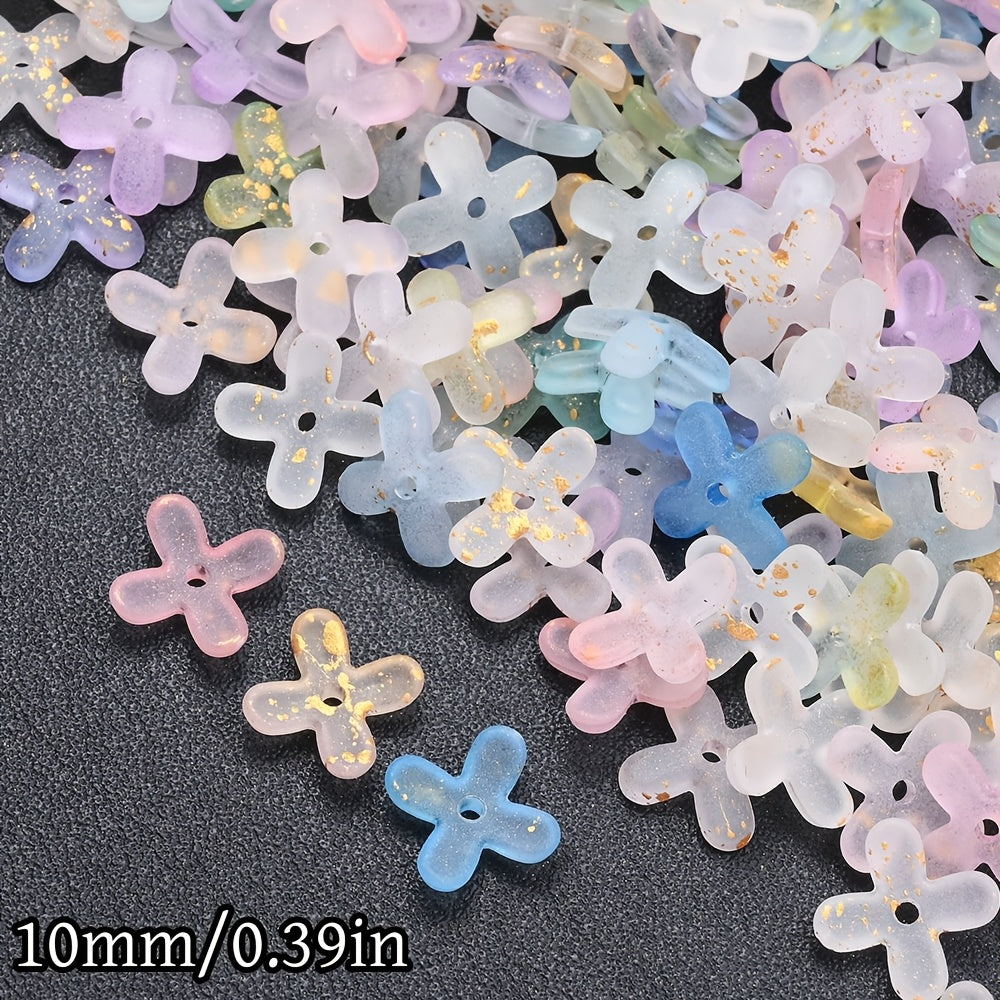 200pcs 10mm Golden Flower Cap Spacer Beads