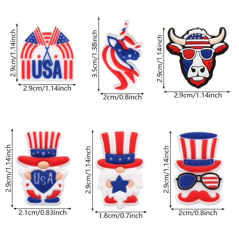 Independence Day Silicone Focal Beads