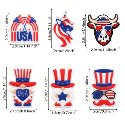 Independence Day Silicone Focal Beads