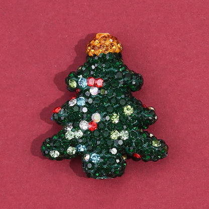 20x37mm Christmas Tree Clay Rhinestone Beads