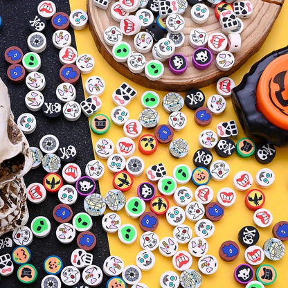Halloween Ghost Clay Beads