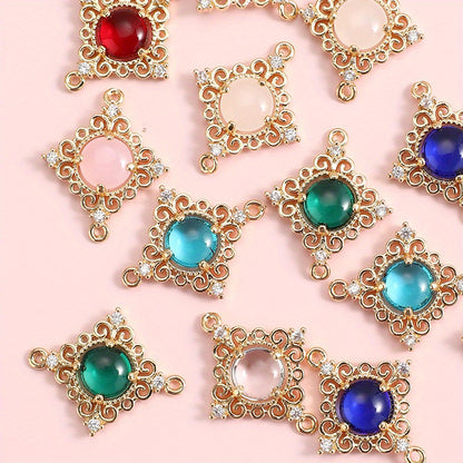 Four-Pointed Star Glass Pendants