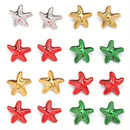 18x19mm Christmas Star Acrylic Beads