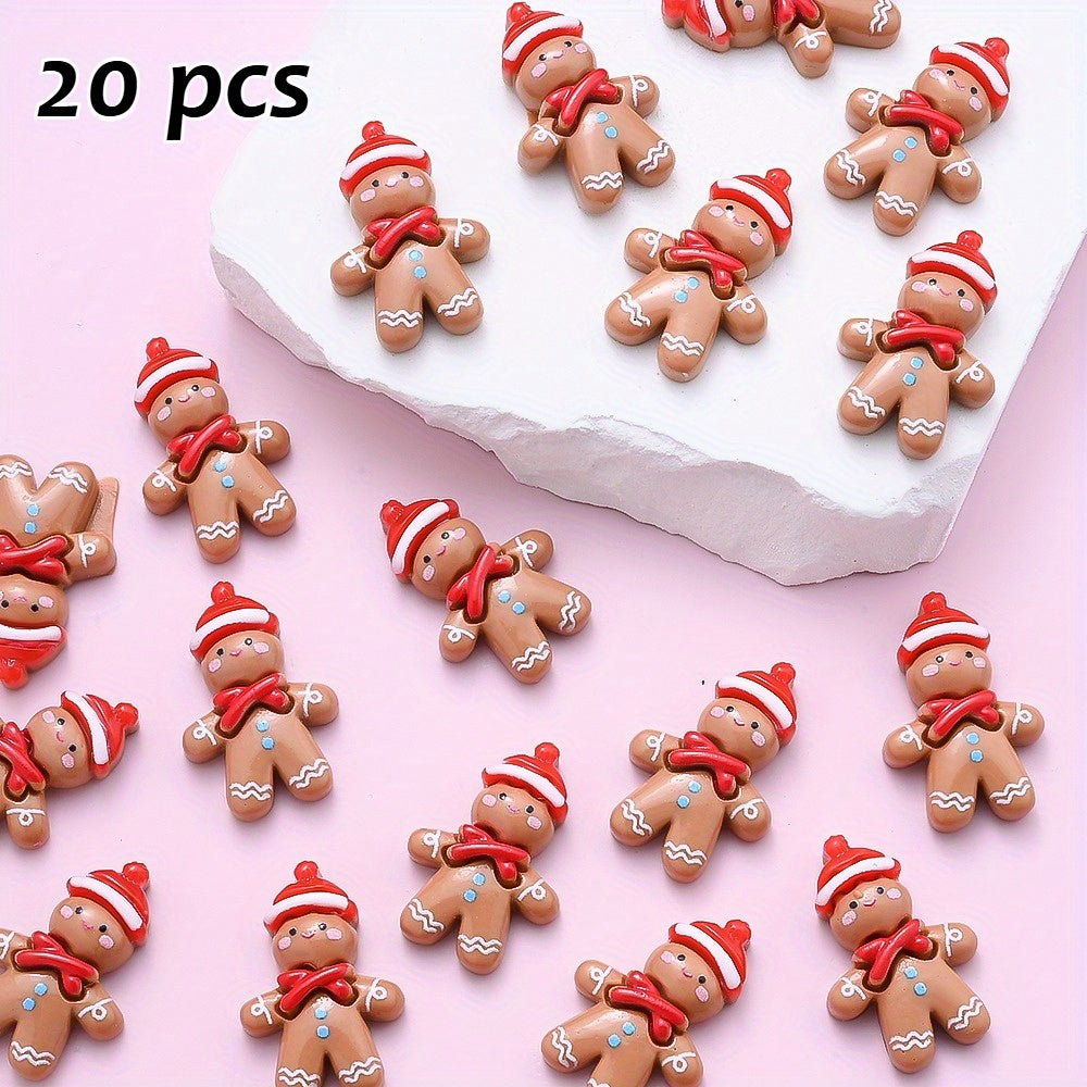 17x18mm Christmas Snowman Resin Patch Beads