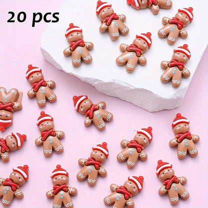 17x18mm Christmas Snowman Resin Patch Beads