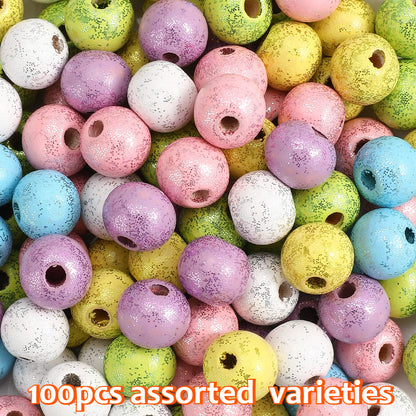 Round Mini Sequin Wooden Beads