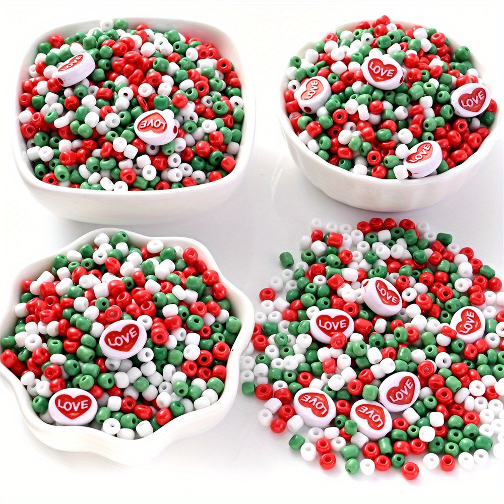 5000pcs Christmas Love Mixed Color Beads