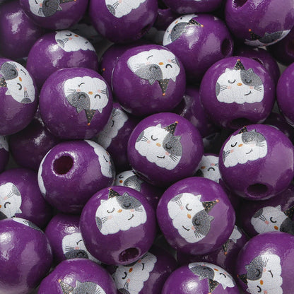 16mm Halloween Wooden Beads