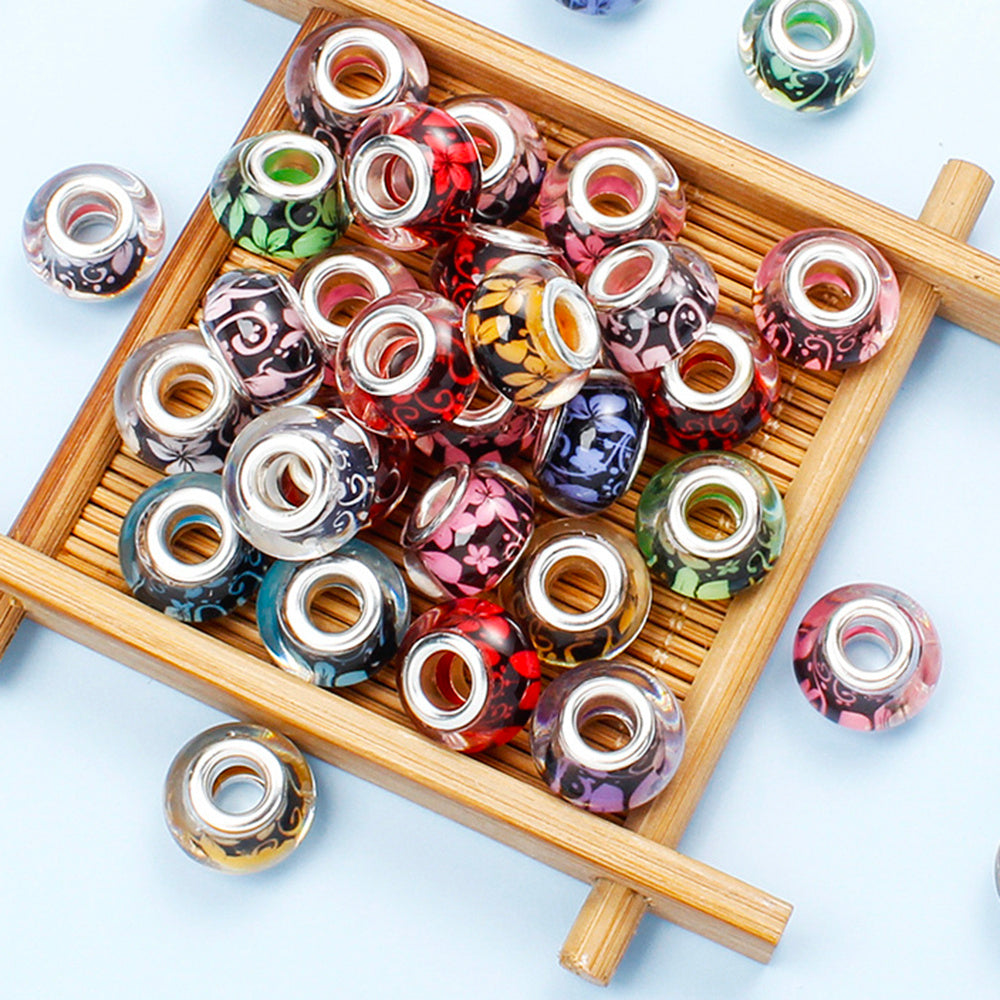 Two-Tone Pony Acrylic Spacer Beads
