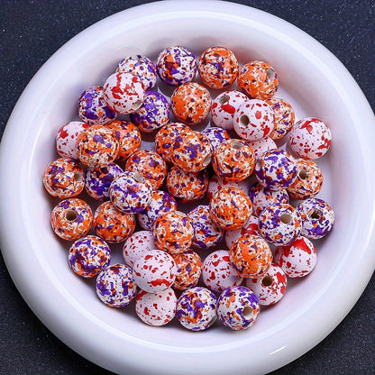 Halloween Blood Splatter Wooden Beads