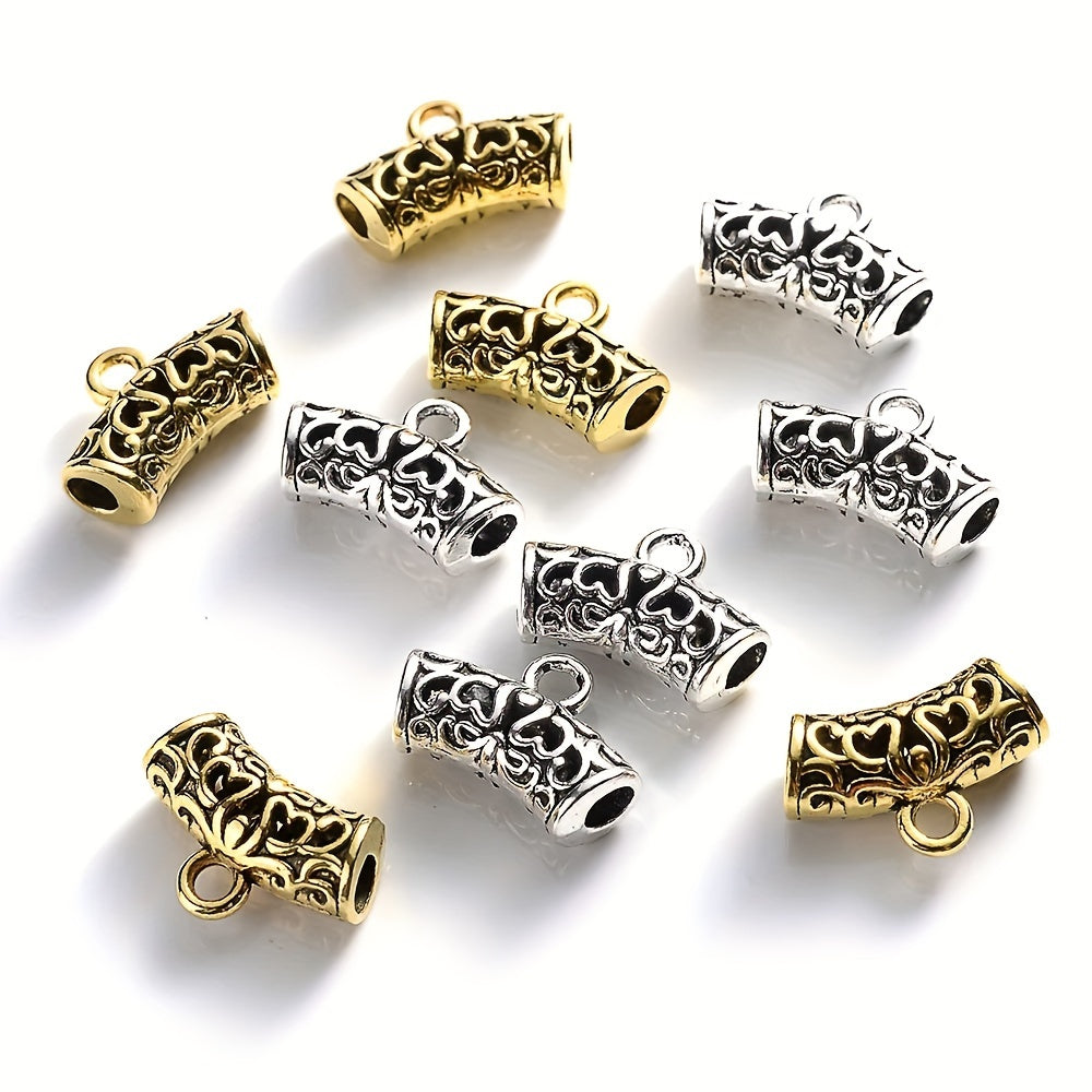 10pcs 9x14mm Hollow Elbow Bail Metal Connectors