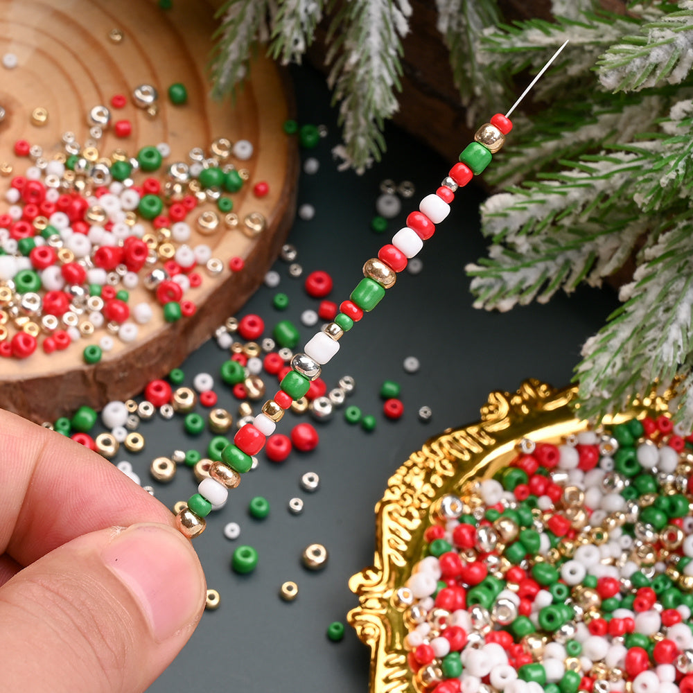 Christmas Rice Glass Beads