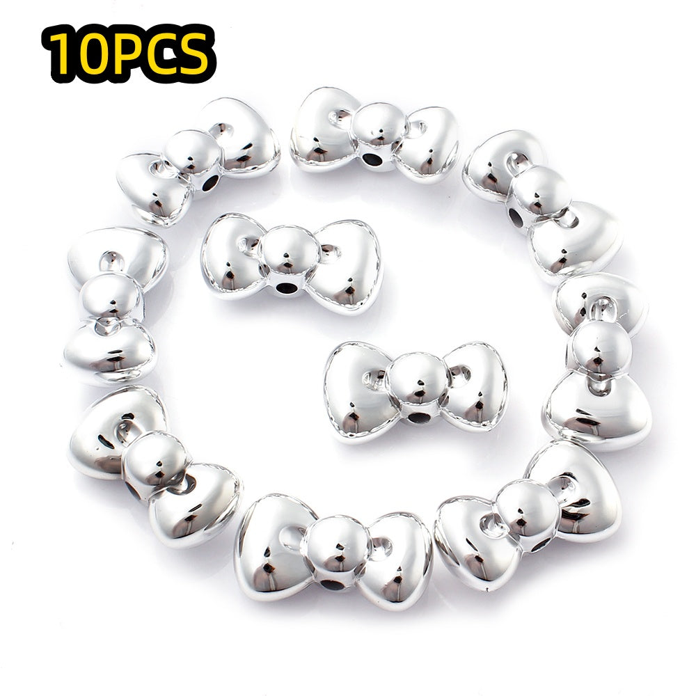 10pcs 15x26mm Christmas Bow Acrylic Beads