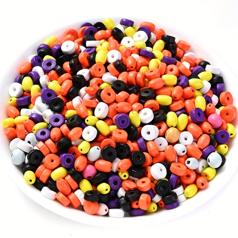 Halloween Mix Color Wood Beads