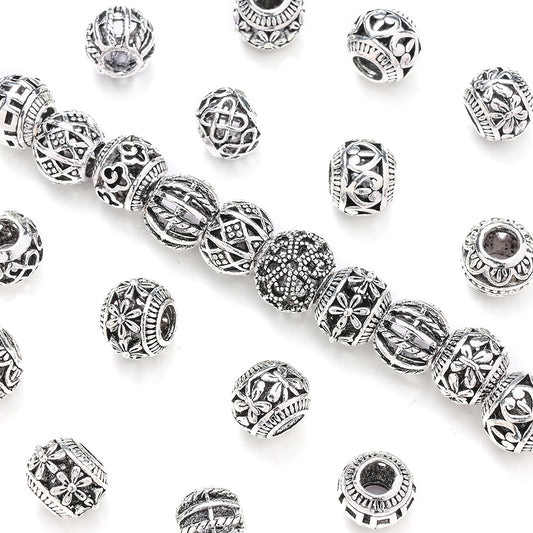 Vintage Hollow Heart Flower Spacer Beads