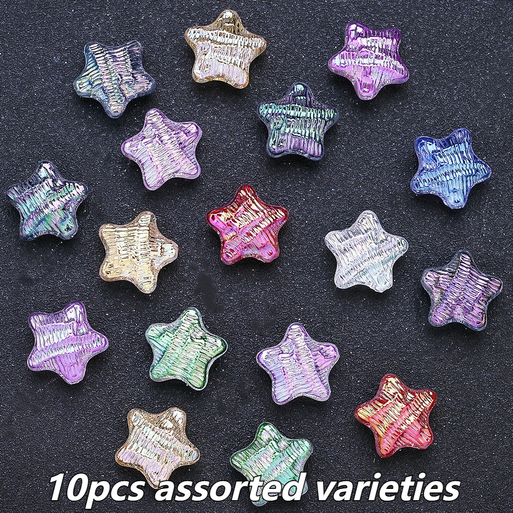 19mm Acrylic Starfish Water Ripple Beads
