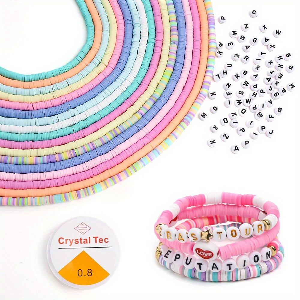 Colorful Clay Beads Bracelet Making Kit