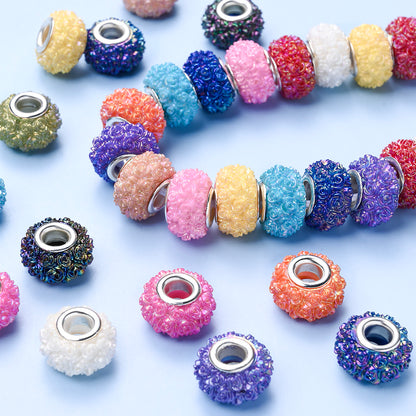 50pcs 9x15mm Rose Flower Acrylic European Beads