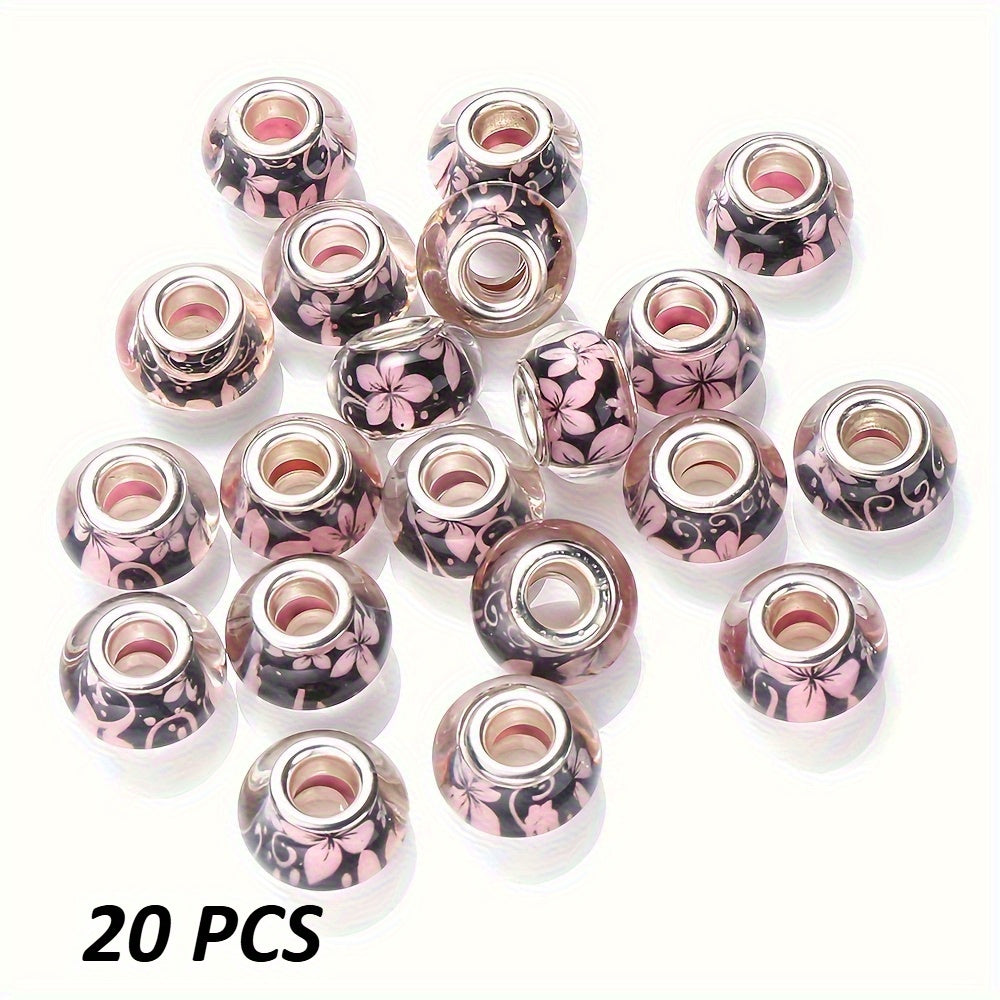 Gradient Watercolor Halo Acrylic Round Beads