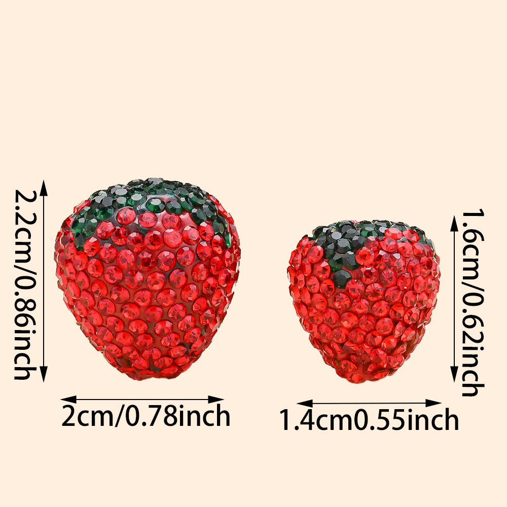 Strawberry Clay Decorative Beads