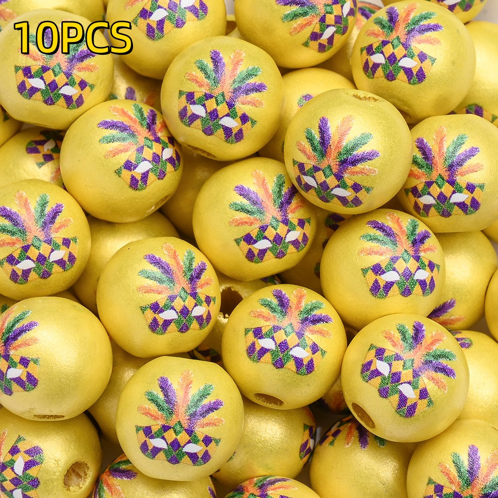 10pcs/set 16mm Carnival Wooden Beads