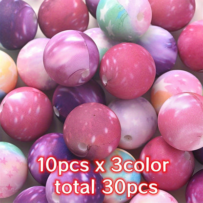9/12/15mm Mixed Colorful Round Silicone Beads
