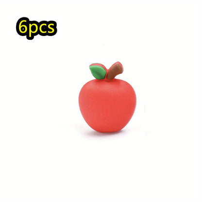 6pcs/set Fruit Theme Silicone Bead Set
