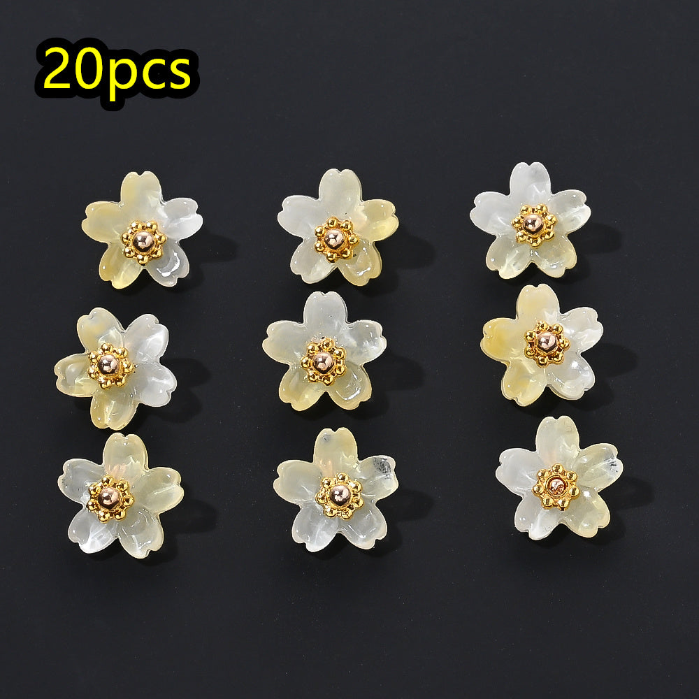 Shiny UV Iris Flower Beads