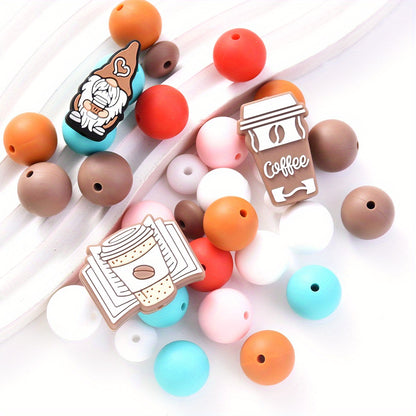 Gradient Butterfly Graffiti Stone Spacer Beads