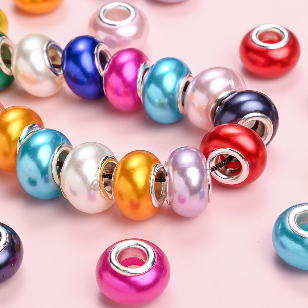 9x14mm Imitation Pearl Flat Round Beads