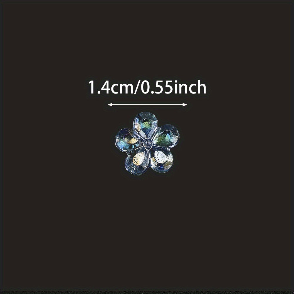 AB Mixed Color Transparent Acrylic Flower Beads