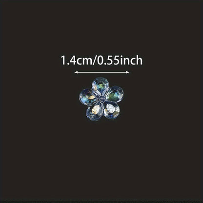 AB Mixed Color Transparent Acrylic Flower Beads