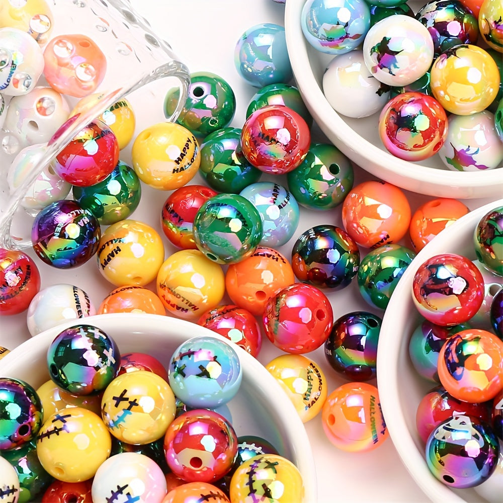10pcs 16mm Halloween AB Acrylic Round Beads