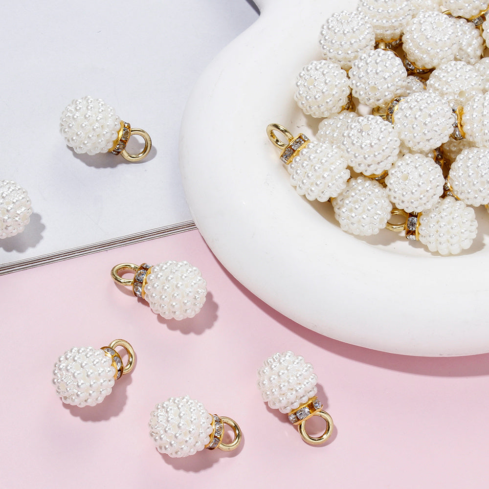 10/20pcs Acrylic Mulberry Imitation Pearl Pendant Beads