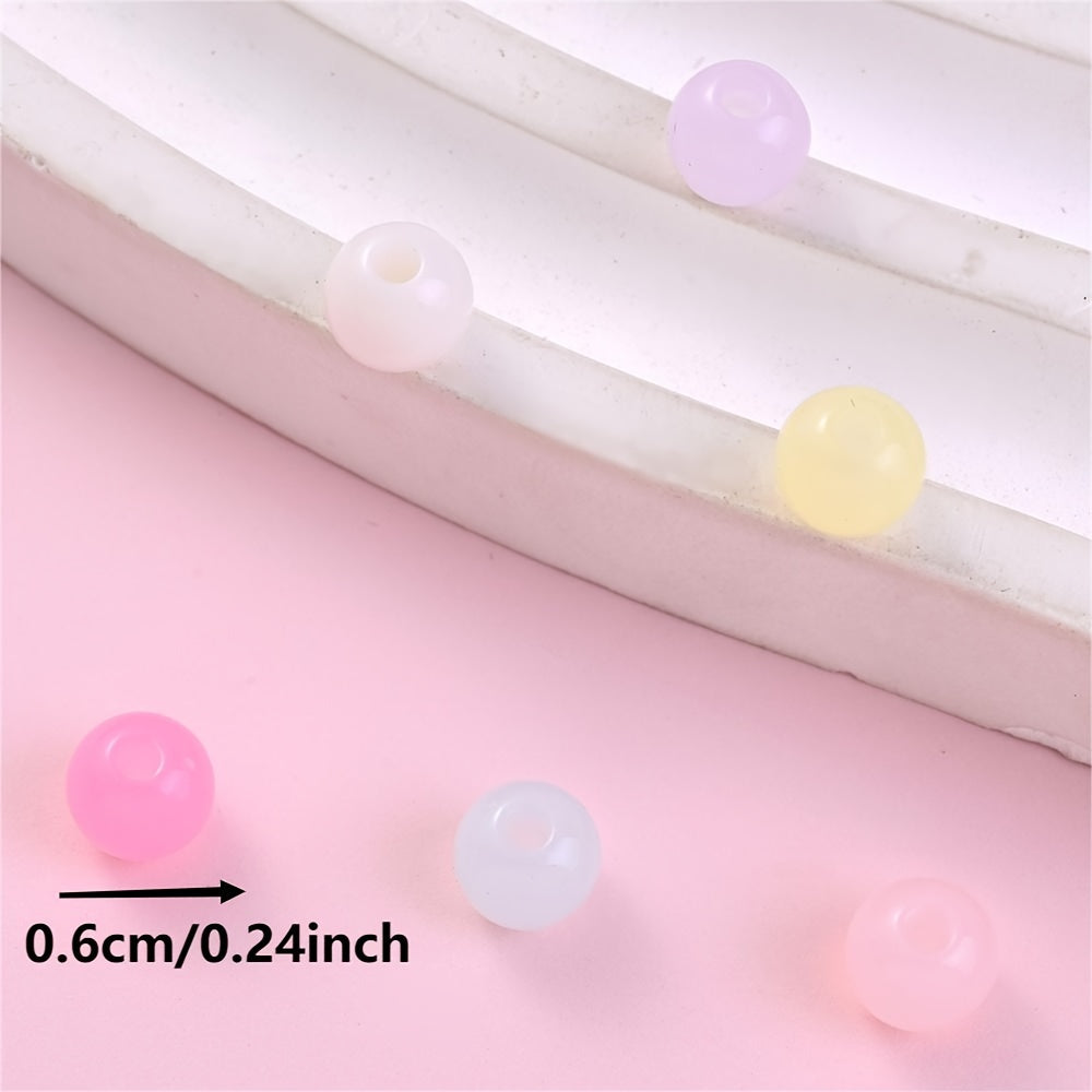 Colorful Mix Style Acrylic Gradient Round Spacer Beads