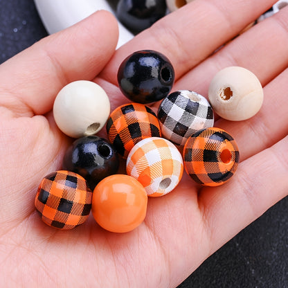 Halloween Wood Spacer Beads