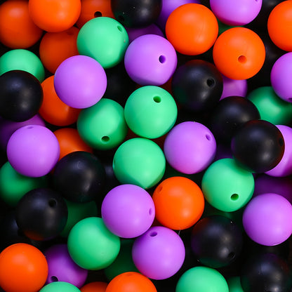 15mm Halloween Round Silicone Beads