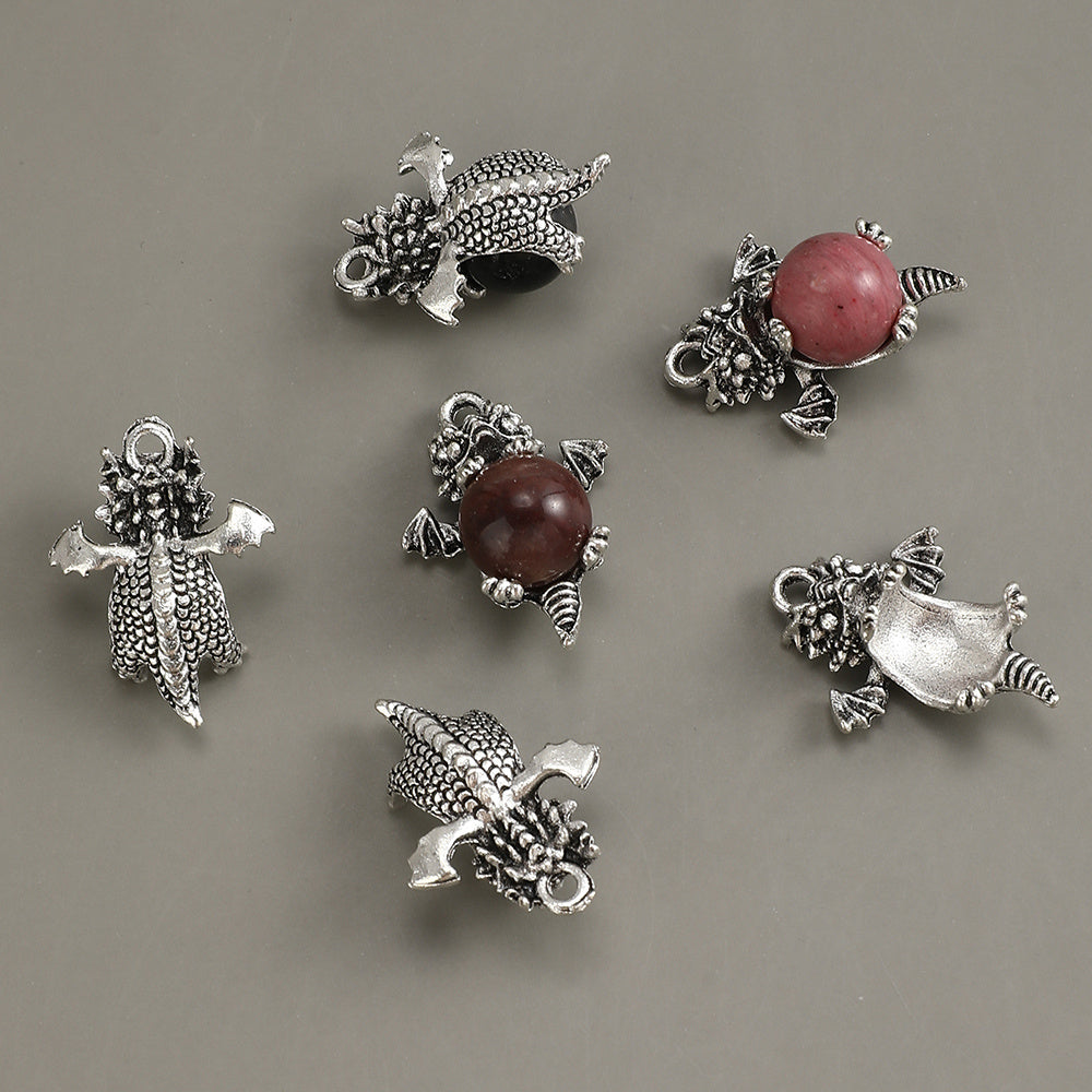5pcs 18x25mm Flying Dragon Pendant Beads