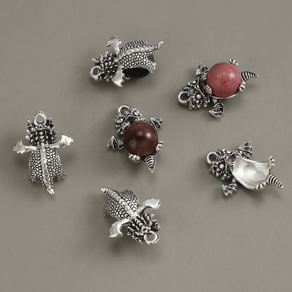 5pcs 18x25mm Flying Dragon Pendant Beads