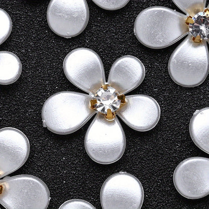 21x22mm Acrylic Five-Petal Flower Beads