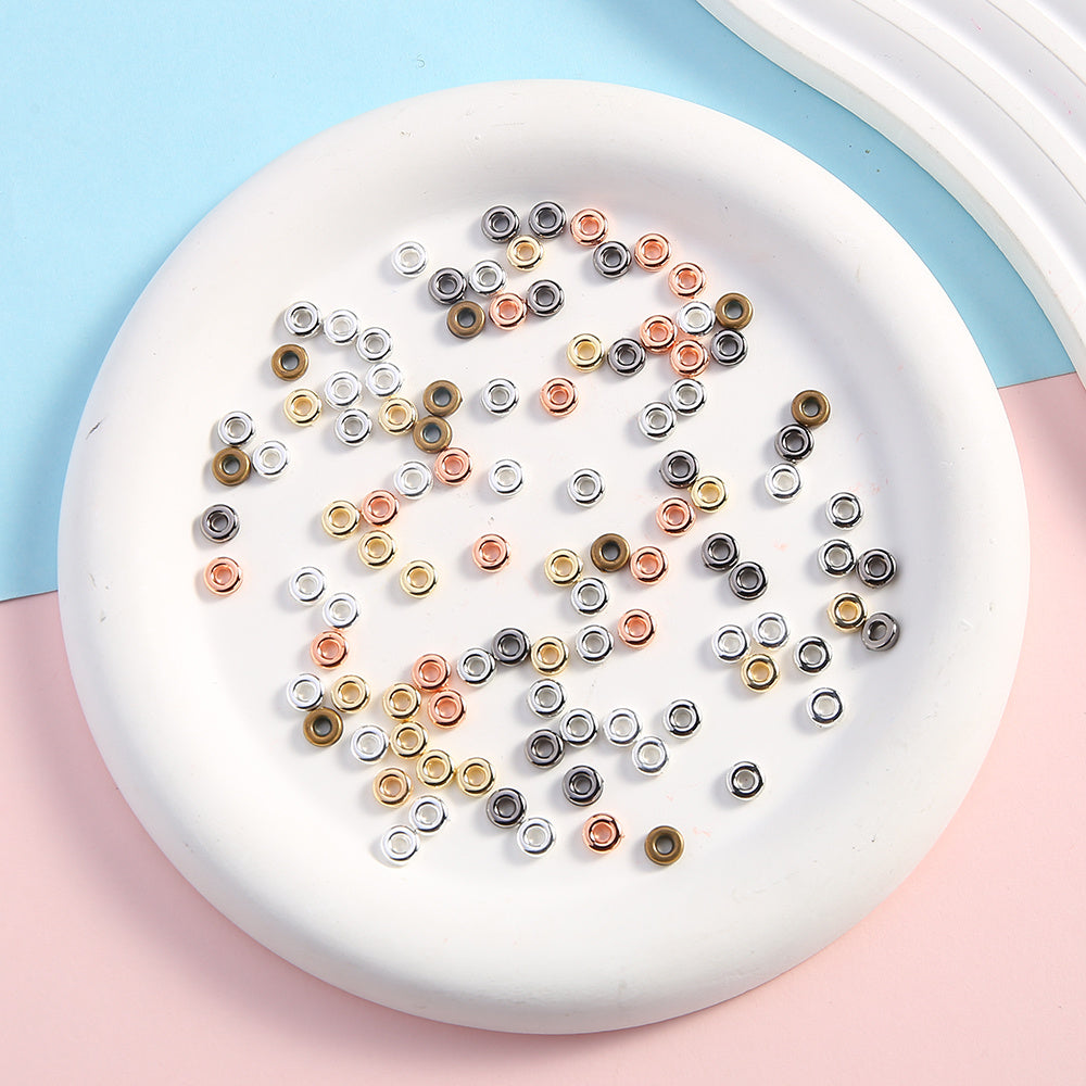 100pcs 6mm Golden & Silvery CCB Large Hole Beads