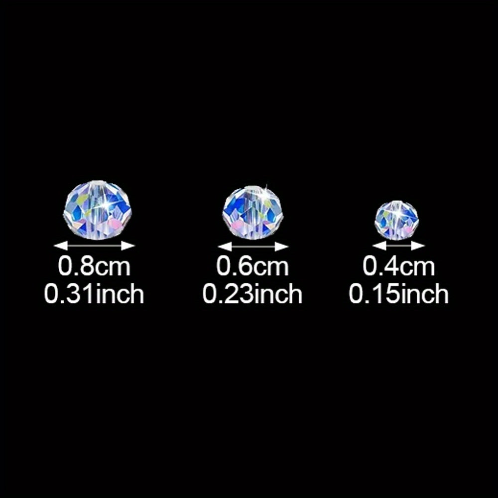 Resin AB Shiny Rhinestone Spacer Beads