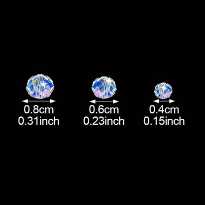 Resin AB Shiny Rhinestone Spacer Beads