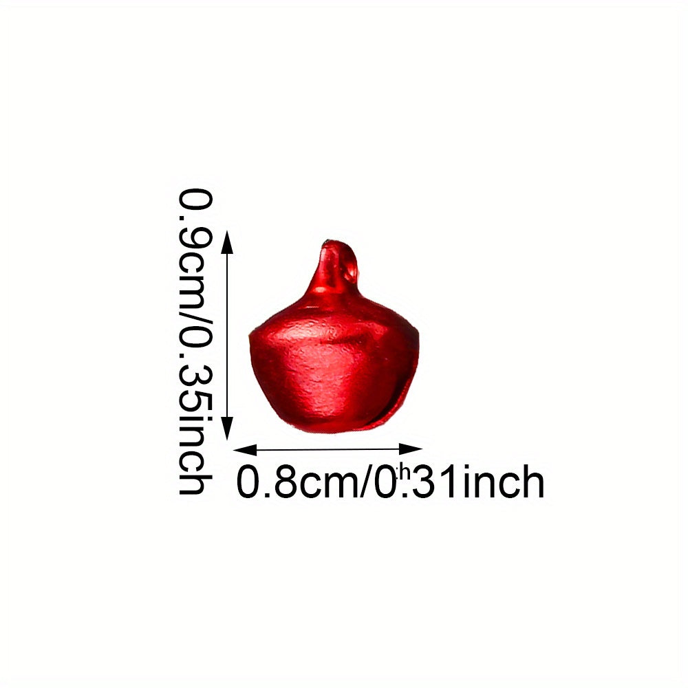 100pcs/set 8mm Christmas Jingle Bells Beads
