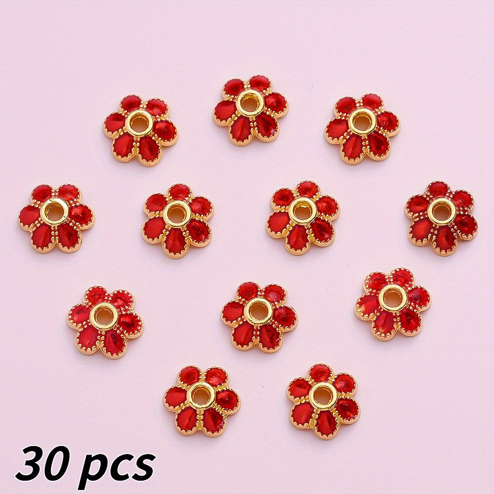 7mm Alloy Flower Cap Beads