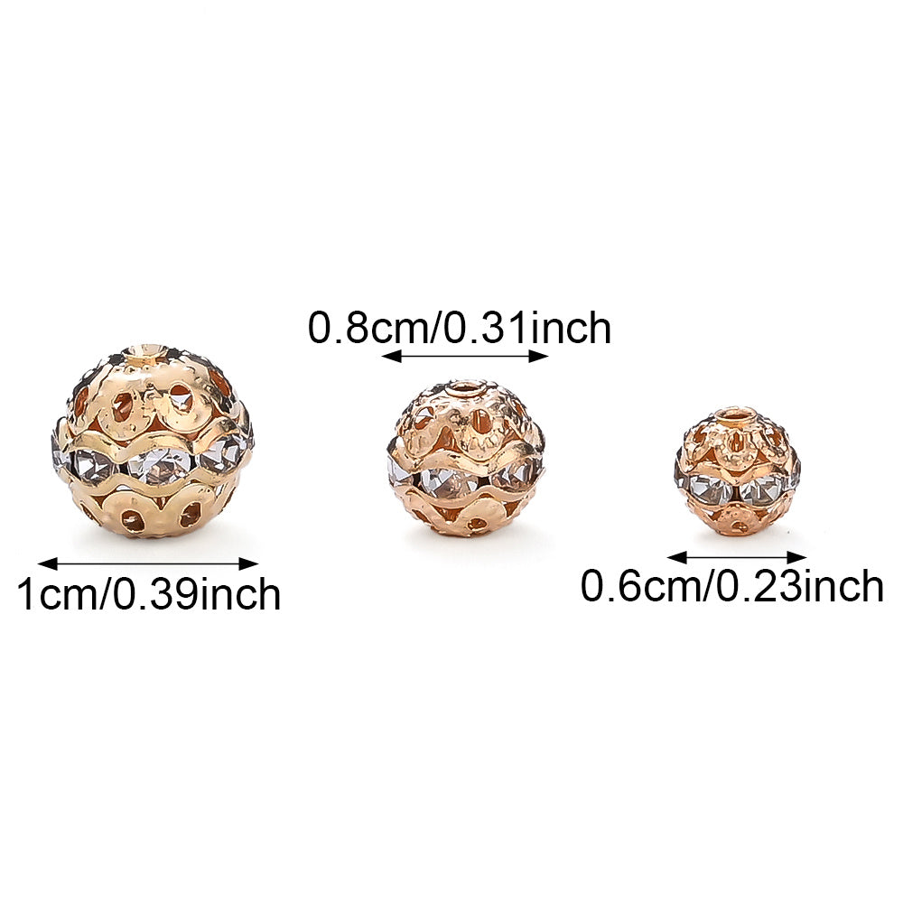 Shiny Christmas Watermelon Striped Acrylic Round Beads