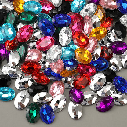 Rainbow Stripe Acrylic Big Hole Spacer Beads