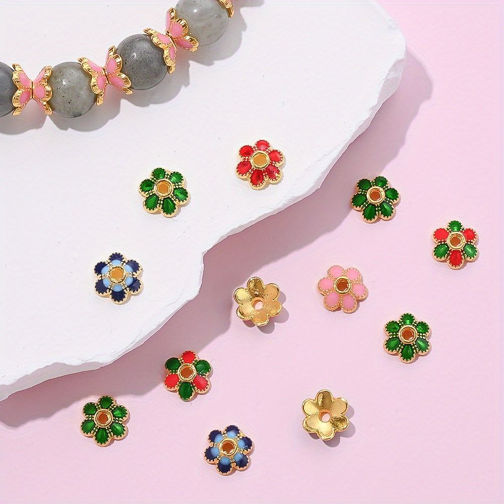 7mm Alloy Flower Cap Beads
