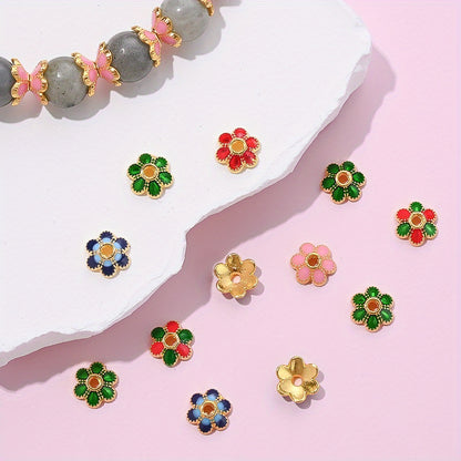 7mm Alloy Flower Cap Beads